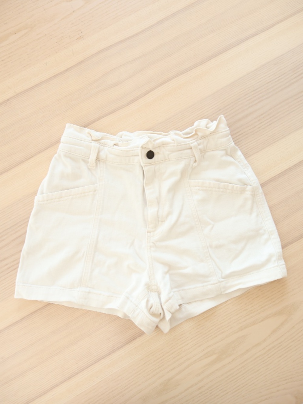 Universal Thread High Waist Paperboy Denim Jean Shorts Ruffle Deep Pockets 6
